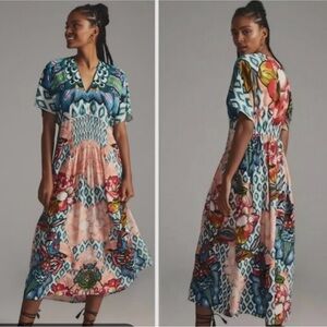 Anthropologie Blank London Tatiana Kaftan Bold Colorful Patterned One Size